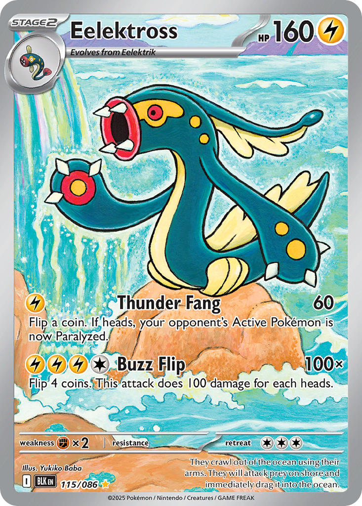(115/086) Pokemon TCG Black Bolt Single: Eelektross   Illustration Rare