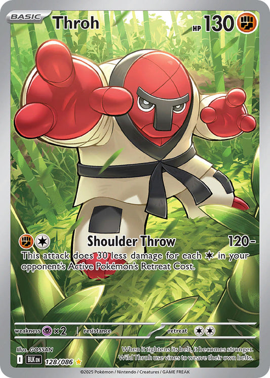 (128/086) Pokemon TCG Black Bolt Single: Throh   Illustration Rare