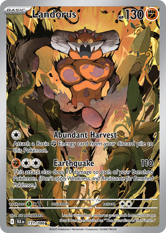 (131/086) Pokemon TCG Black Bolt Single: Landorus   Illustration Rare