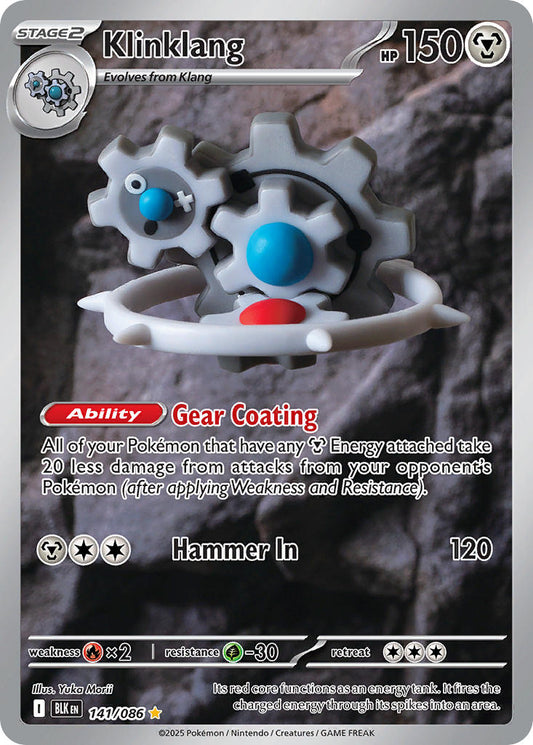 (141/086) Pokemon TCG Black Bolt Single: Klinklang   Illustration Rare