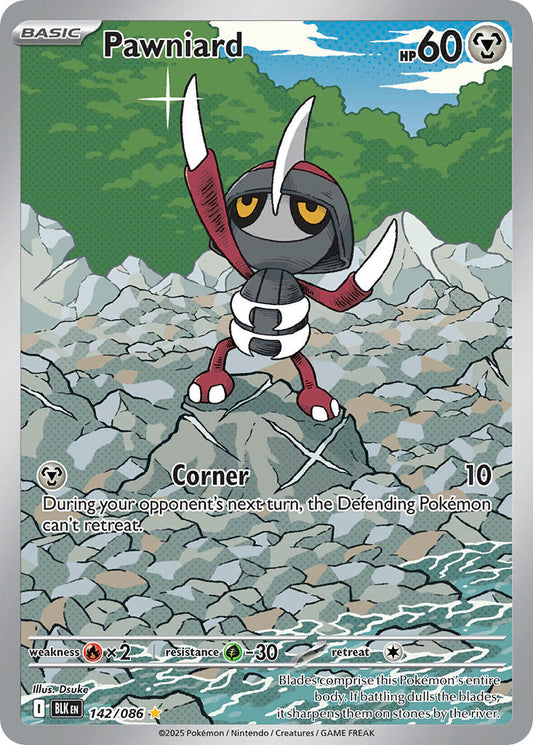 (142/086) Pokemon TCG Black Bolt Single: Pawniard   Illustration Rare