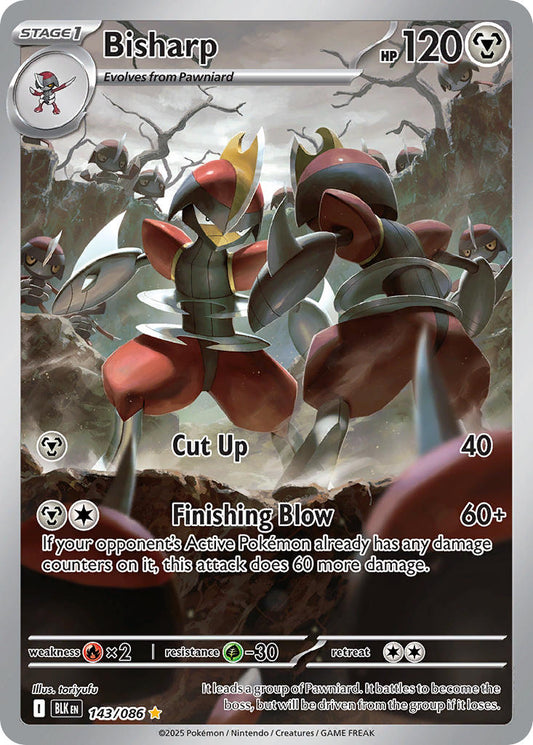 (143/086) Pokemon TCG Black Bolt Single: Bisharp   Illustration Rare