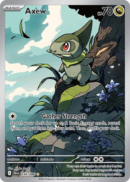 (145/086) Pokemon TCG Black Bolt Single: Axew   Illustration Rare
