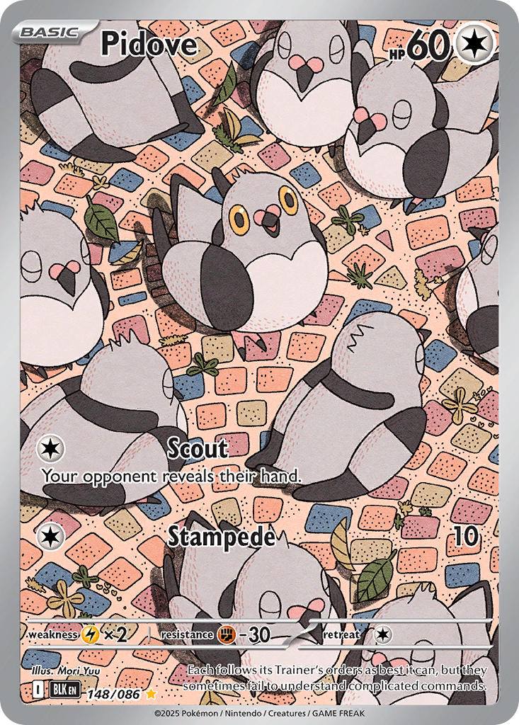 (148/086) Pokemon TCG Black Bolt Single: Pidove   Illustration Rare