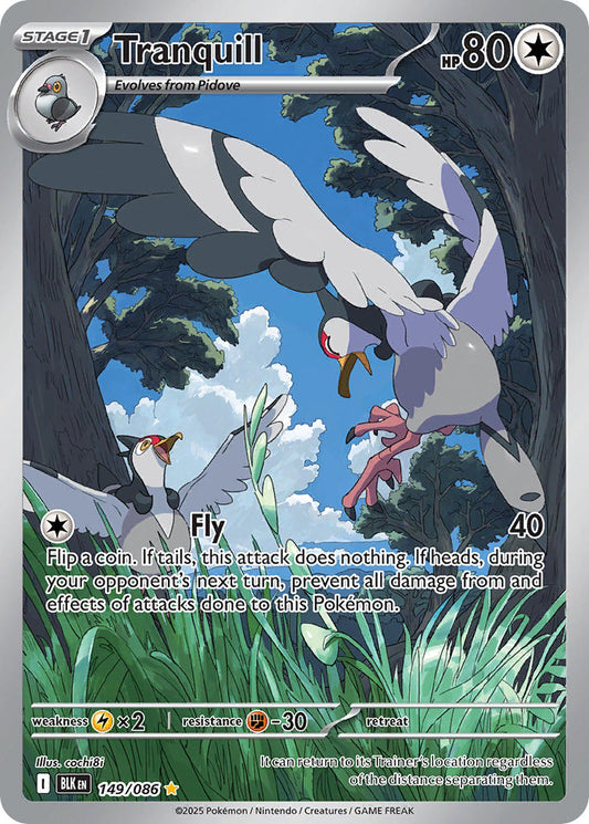 (149/086) Pokemon TCG Black Bolt Single: Tranquill   Illustration Rare