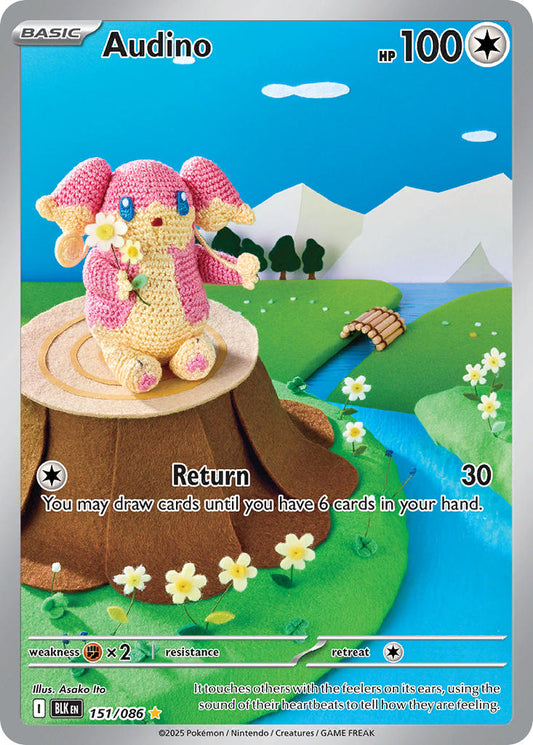 (151/086) Pokemon TCG Black Bolt Single: Audino   Illustration Rare