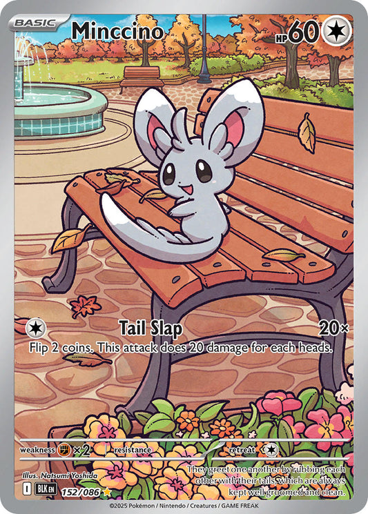 (152/086) Pokemon TCG Black Bolt Single: Minccino   Illustration Rare