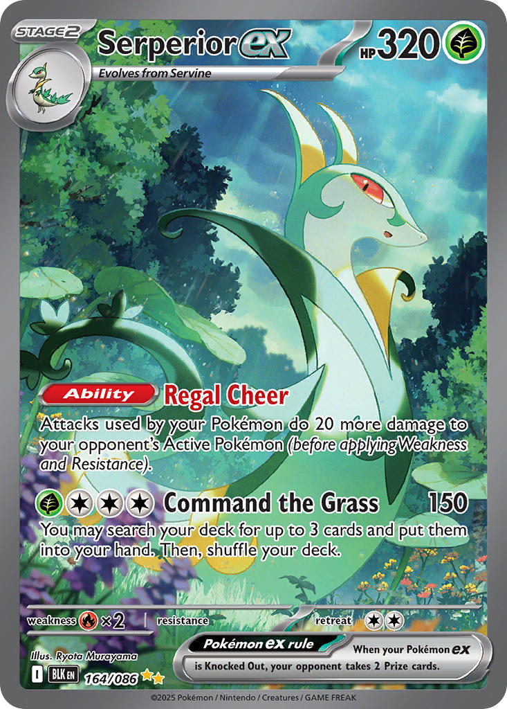 (164/086) Pokemon TCG Black Bolt Single: Serperior ex   Special Illustration Rare