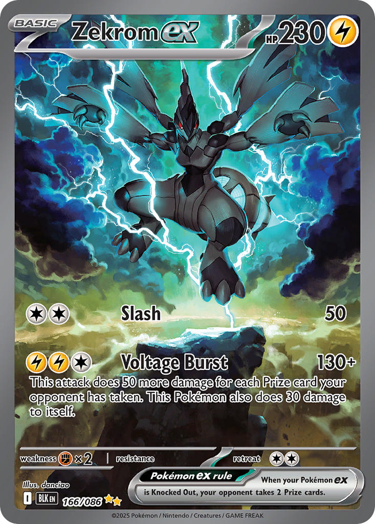 (166/086) Pokemon TCG Black Bolt Single: Zekrom ex   Special Illustration Rare