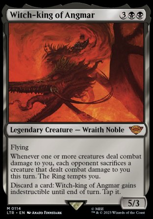 (114) Magic The Gathering The Lord of the Rings: Tales of Middle-earth Single: Witch-king of Angmar  Mythic