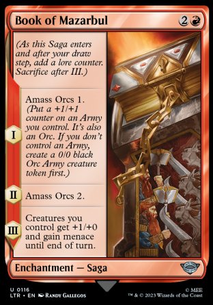 (116) Magic The Gathering The Lord of the Rings: Tales of Middle-earth Single: Book of Mazarbul  Uncommon