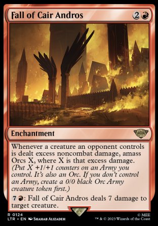 (124) Magic The Gathering The Lord of the Rings: Tales of Middle-earth Single: Fall of Cair Andros  Rare