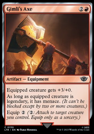 (130) Magic The Gathering The Lord of the Rings: Tales of Middle-earth Single: Gimli's Axe  Common