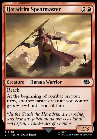 (135) Magic The Gathering The Lord of the Rings: Tales of Middle-earth Single: Haradrim Spearmaster  Common
