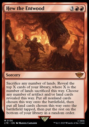 (136) Magic The Gathering The Lord of the Rings: Tales of Middle-earth Single: Hew the Entwood  Mythic