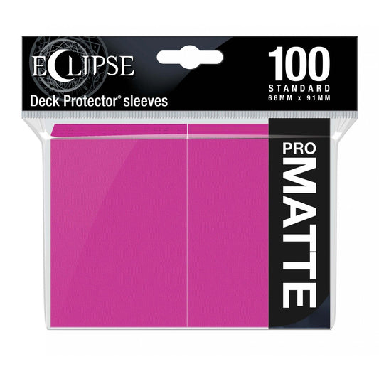 Ultra Pro - Pro Matte Eclipse Standard Deck Protector sleeves (100 Sleeves) - Hot Pink
