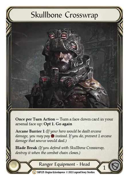 (1HP225) Flesh & Blood TCG History Pack 1 Single: Skullbone Crosswrap (Regular)  Legendary