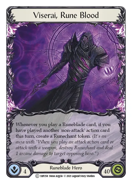 (1HP258) Flesh & Blood TCG History Pack 1 Single: Viserai, Rune Blood (Regular)  Common