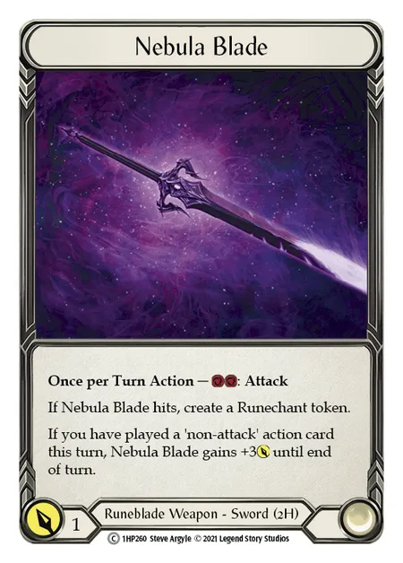 (1HP260) Flesh & Blood TCG History Pack 1 Single: Nebula Blade (Regular)  Common