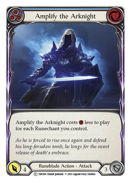 (1HP284) Flesh & Blood TCG History Pack 1 Single: Amplify the Arknight (Blue) (Regular)  Common