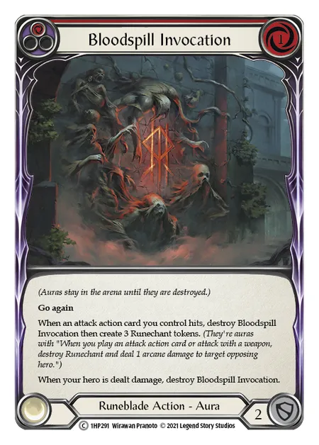 (1HP291) Flesh & Blood TCG History Pack 1 Single: Bloodspill Invocation (Red) (Regular)  Common