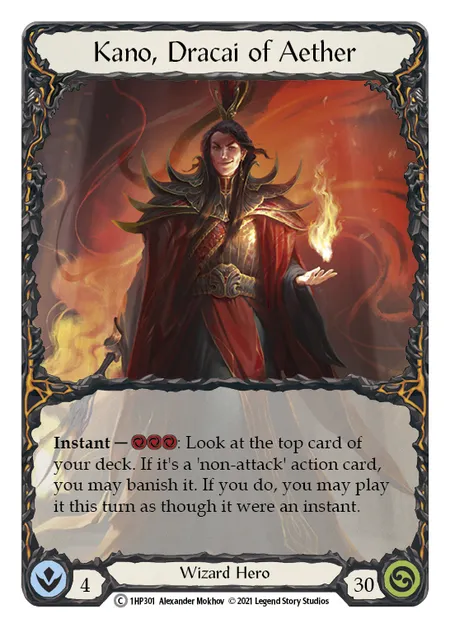 (1HP301) Flesh & Blood TCG History Pack 1 Single: Kano, Dracai of Aether (Regular)  Common