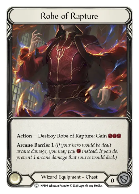 (1HP306) Flesh & Blood TCG History Pack 1 Single: Robe of Rapture (Regular)  Common