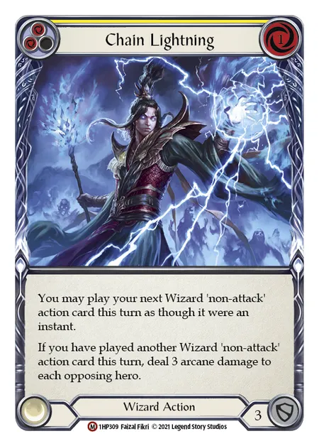 (1HP309) Flesh & Blood TCG History Pack 1 Single: Chain Lightning (Regular)  Majestic