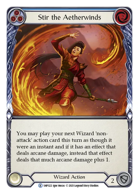 (1HP322) Flesh & Blood TCG History Pack 1 Single: Stir the Aetherwinds (Blue) (Regular)  Rare