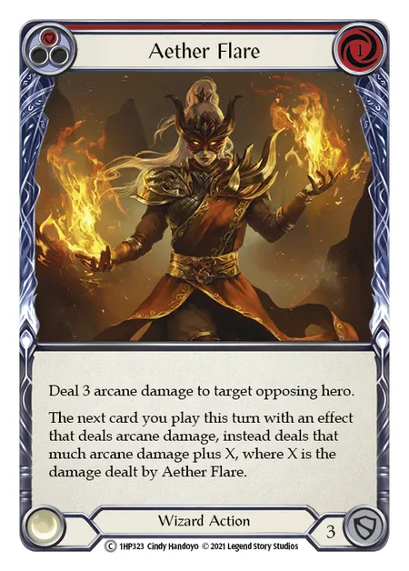 (1HP323) Flesh & Blood TCG History Pack 1 Single: Aether Flare (Red) (Regular)  Common