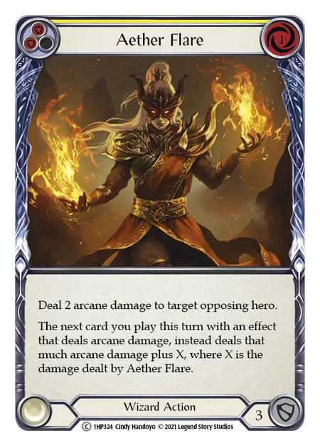 (1HP324) Flesh & Blood TCG History Pack 1 Single: Aether Flare (Yellow) (Regular)  Common