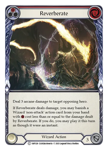 (1HP326) Flesh & Blood TCG History Pack 1 Single: Reverberate (Red) (Regular)  Common