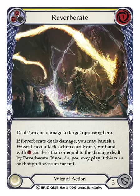 (1HP327) Flesh & Blood TCG History Pack 1 Single: Reverberate (Yellow) (Regular)  Common