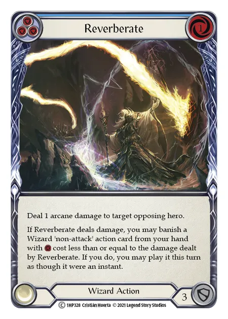 (1HP328) Flesh & Blood TCG History Pack 1 Single: Reverberate (Blue) (Regular)  Common
