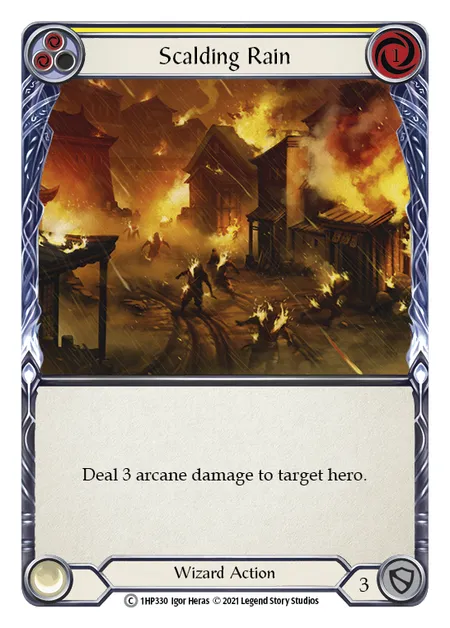 (1HP330) Flesh & Blood TCG History Pack 1 Single: Scalding Rain (Yellow) (Regular)  Common