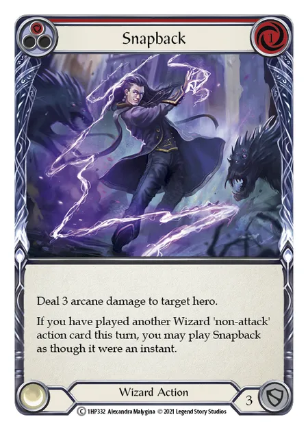 (1HP332) Flesh & Blood TCG History Pack 1 Single: Snapback (Red) (Regular)  Common