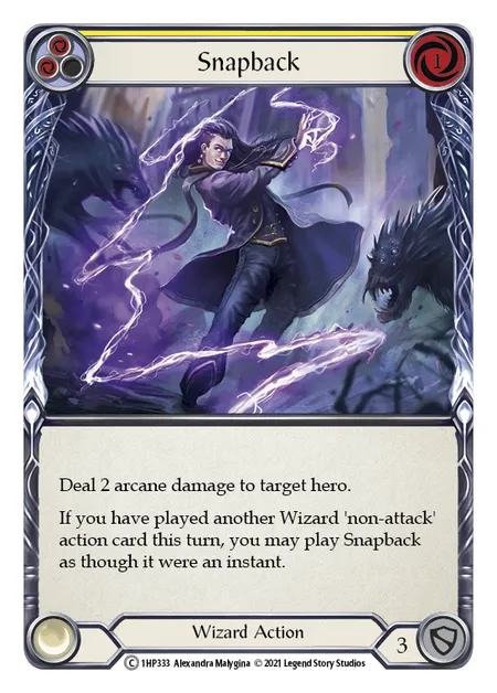 (1HP333) Flesh & Blood TCG History Pack 1 Single: Snapback (Yellow) (Regular)  Common