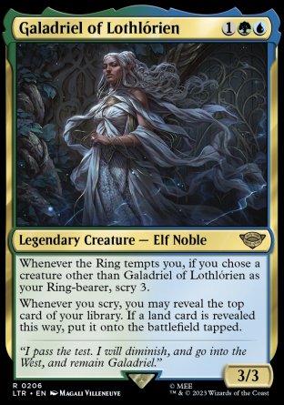 (206) Magic The Gathering The Lord of the Rings: Tales of Middle-earth Single: Galadriel of Lothl������rien  Rare