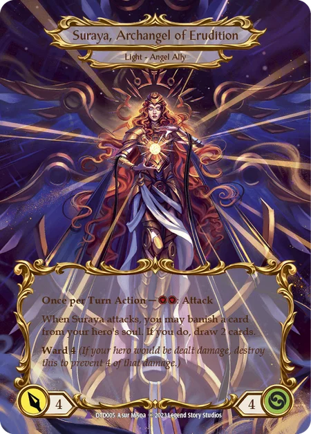 (DTD005) Flesh & Blood TCG Dusk till Dawn Single: Figment of Erudition // Suraya, Archangel of Erudition (Marvel)  Marvel