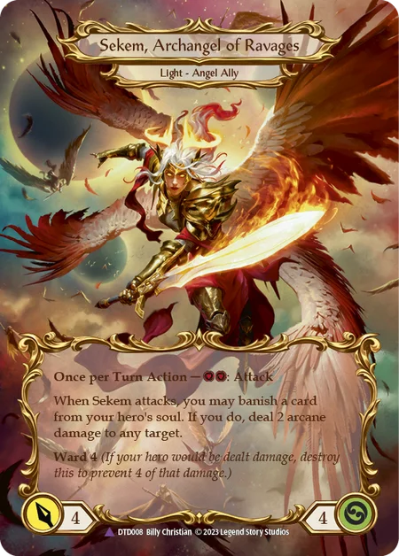 (DTD008) Flesh & Blood TCG Dusk till Dawn Single: Figment of Ravages // Sekem, Archangel of Ravages (Marvel)  Marvel