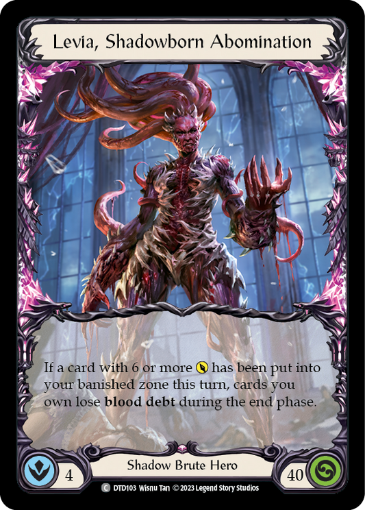 (DTD103) Flesh & Blood TCG Dusk till Dawn Single: Levia, Shadowborn Abomination (Regular)  Common