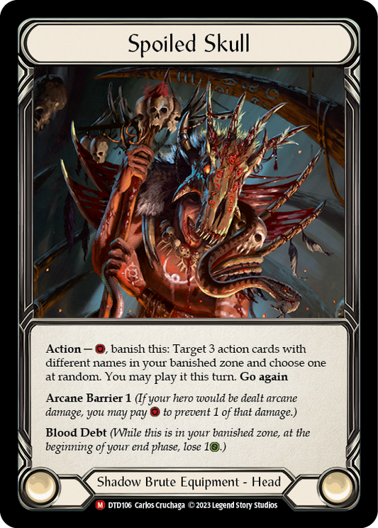 (DTD106) Flesh & Blood TCG Dusk till Dawn Single: Spoiled Skull (Regular)  Majestic