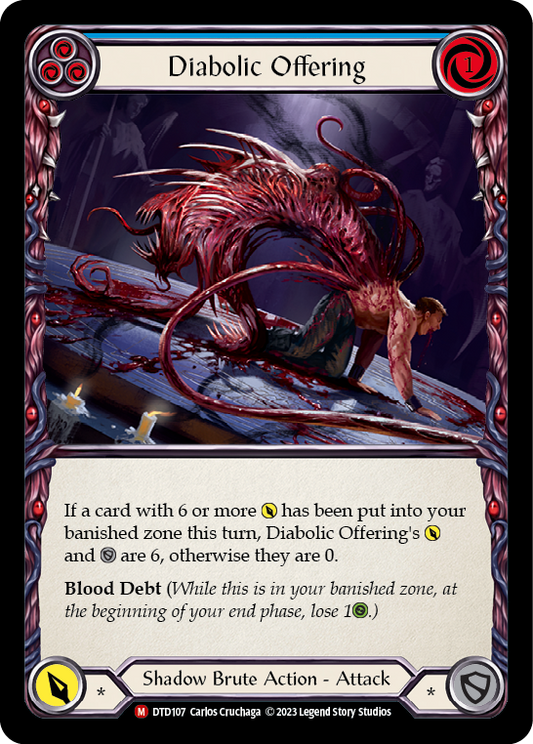 (DTD107) Flesh & Blood TCG Dusk till Dawn Single: Diabolic Offering (Regular)  Majestic