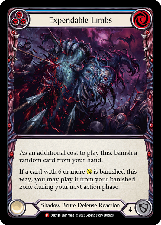 (DTD110) Flesh & Blood TCG Dusk till Dawn Single: Expendable Limbs (Rainbow Foil)  Majestic