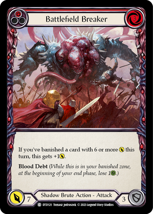 (DTD121) Flesh & Blood TCG Dusk till Dawn Single: Battlefield Breaker (Red) (Regular)  Common