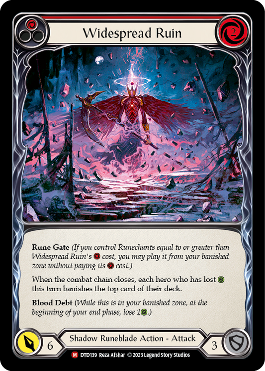 (DTD139) Flesh & Blood TCG Dusk till Dawn Single: Widespread Ruin (Rainbow Foil)  Majestic