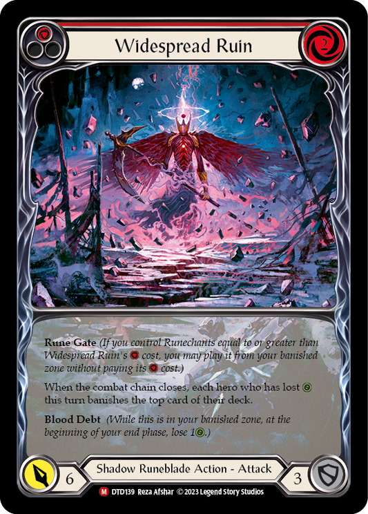 (DTD139) Flesh & Blood TCG Dusk till Dawn Single: Widespread Ruin (Extended Art Rainbow Foil)  Majestic