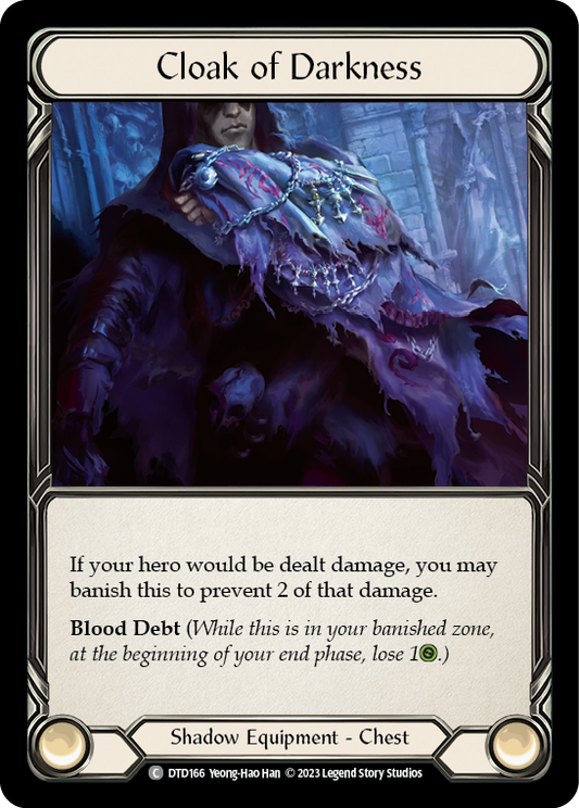 (DTD166) Flesh & Blood TCG Dusk till Dawn Single: Cloak of Darkness (Regular)  Common