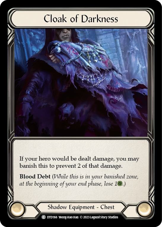 (DTD166) Flesh & Blood TCG Dusk till Dawn Single: Cloak of Darkness (Cold Foil)  Common