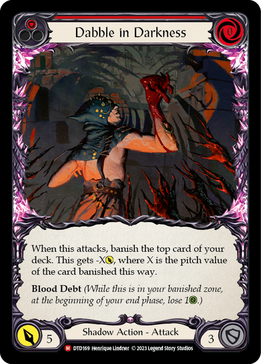 (DTD169) Flesh & Blood TCG Dusk till Dawn Single: Dabble in Darkness (Rainbow Foil)  Majestic